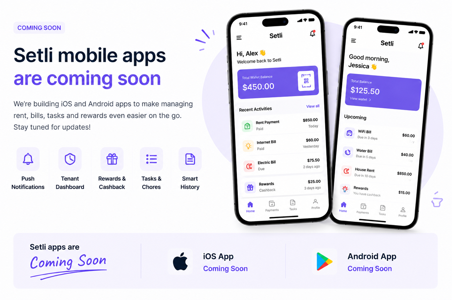 Setli mobile apps are coming soon